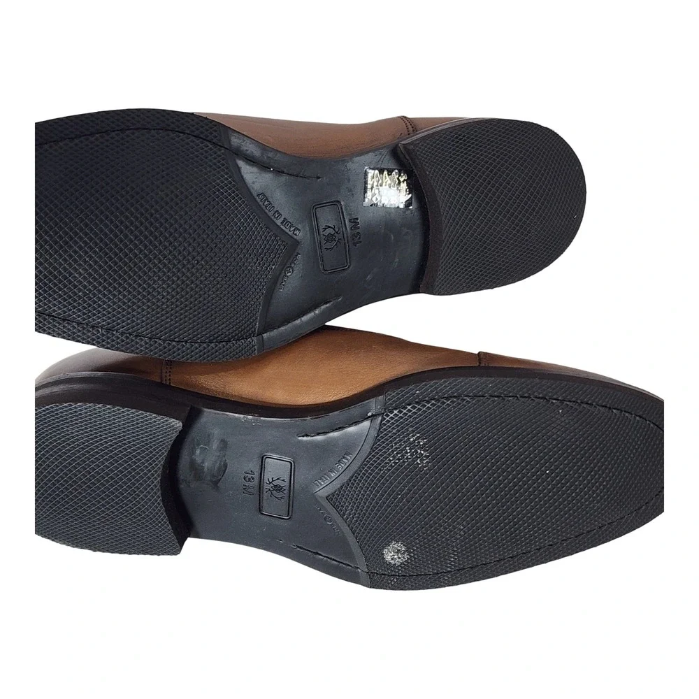 Martin Dingman Brown Leather Cap-Toe Oxfords